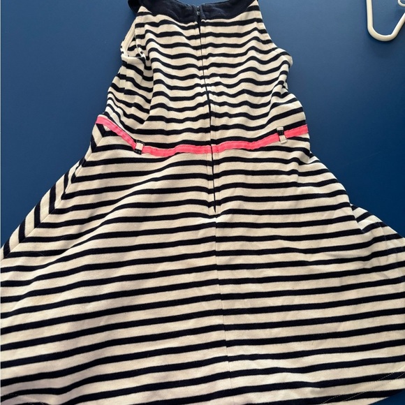 Hartstrings navy and White Striped Dress with Pink Trim sz 5 - Picture 4 of 4